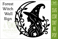 Forest Witch Crescent Moon SVG, Laser Cut Wall Art, Cottage Product Image 4