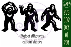 Bigfoot silhouette laser cut outs SVG file 2 Product Image 4