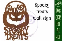 Spooky treats Halloween sign svg laser cut file Product Image 4
