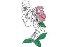Woman face with flowers Product Image 1