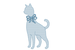 Cat Machine Embroidery Design Product Image 1