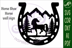 Horse Shoe Horse animal wall sign Product Image 4