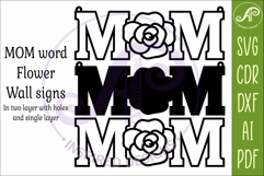 Rose MOM SVG, Laser Cut Mom Sign, Mother’s Day Hanging Product Image 4