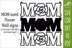 Rose MOM SVG, Laser Cut Mom Sign, Mother’s Day Hanging Product Image 4