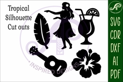 Tropical Silhouette Shapes, Summer Cut outs 1 Product Image 4
