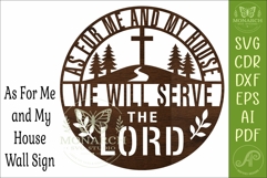 As For Me And My House Christian Wall Sign SVG Laser Cut Product Image 4