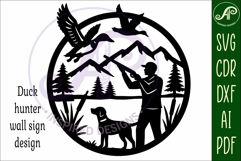 Ducking hunting wall art sign template Product Image 4