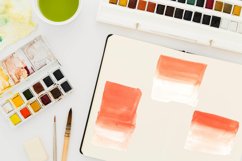 Red Watercolor splash clipart, Red watercolor brush strokes Product Image 4