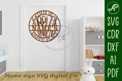This is names art and craft happy place sign svg laser cut Product Image 4