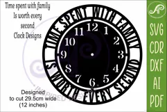 Family Time Clock SVG, Time Spent With Family Laser Cut Product Image 4