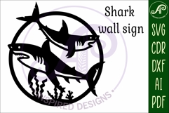 Shark wall art sign, SVG file Product Image 4