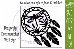 Dragonfly Dreamcatcher Laser Cut File, Garden Wall Art Product Image 4