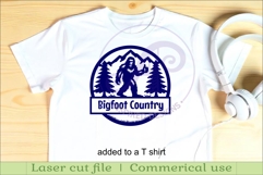 Bigfoot thumbs up Name sign svg laser cut template Product Image 4