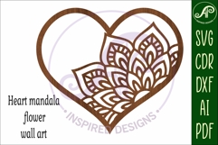 Mandala heart wall sign, SVG file 2 Product Image 4