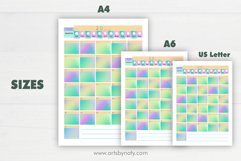 Holographic evergreen printable calendar. Product Image 2