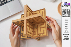 3D Labyrinth Maze Puzzles Laser Cut Bundle | Maze Game SVG Product Image 9