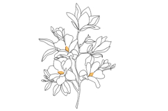 Magnolia Flower Machine Embroidery Design Product Image 1