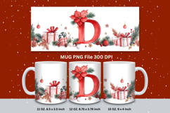 Christmas Mug Customizable Custom Winter Coffee Cup Letter D Product Image 1