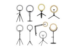 light ring set cartoon vector illustration Product Image 1