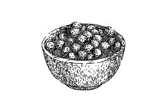 soya bean food bowl sketch hand drawn vector Product Image 1