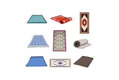 wool carpet set cartoon vector illustration Product Image 1