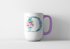 Spring Watercolor Letter. Monogram D. Sublimation Design Product Image 5