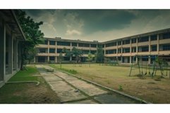 eerie empty school campus Product Image 1
