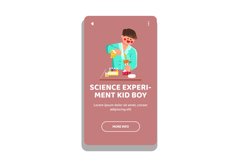 learning science experimen kid boy vector Product Image 1