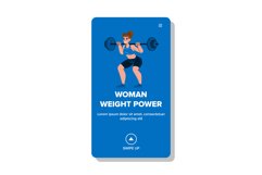 woman weight power vector Product Image 1