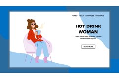 hot drink woman vector Product Image 1