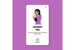 woman tea vector Product Image 1
