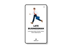 late businessman vector Product Image 1