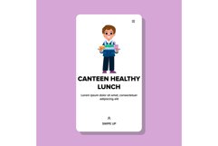 cafeteria canteen healthy lunch vector Product Image 1