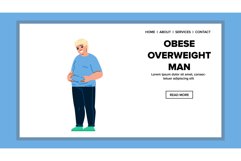 obesity obese overweight man vector Product Image 1