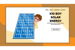 green kid boy solar energy vector Product Image 1