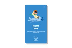 child pilot boy vector Product Image 1