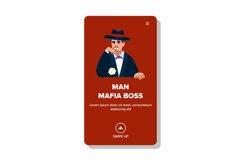 hat man mafia boss vector Product Image 1