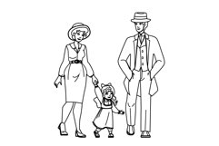 family vintage vector Product Image 1