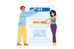 seo header tags h1 h2 vector Product Image 1