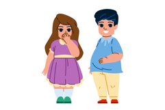 kid overweight vector Product Image 1