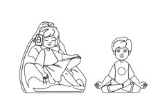 kid relaxing vector Product Image 1