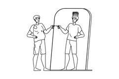 narcissism male vector Product Image 1