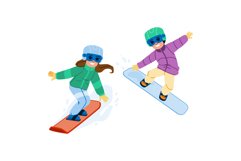 snowboarding kid vector Product Image 1