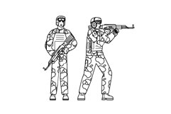 soldier military army vector Product Image 1