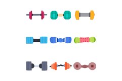 dumbbell set cartoon vector illustration Product Image 2