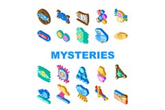 unsolved mysteries question ask icons set vector Product Image 1