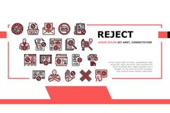 reject man stop stamp cancel landing header vector Product Image 1