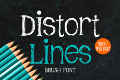 Distort Lines | Brush Style Webfont Product Image 1