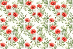 crosses red poppies and green leaves, Memorial Day Product Image 1
