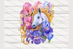 png horse horse in flowers just a girl who loves horses Product Image 2